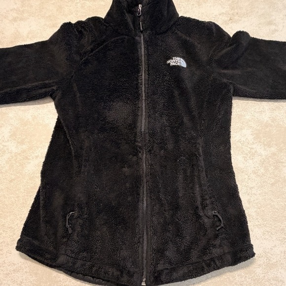 The North Face Osito Fleece Jacket Womens XS Black Full Zip Soft Plush Coat - Picture 2 of 6